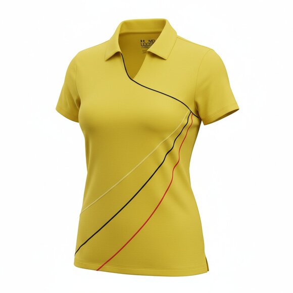 NWT Under Armour Women's UA Golf Polo Kinetic Yellow Size M - Picture 8 of 8